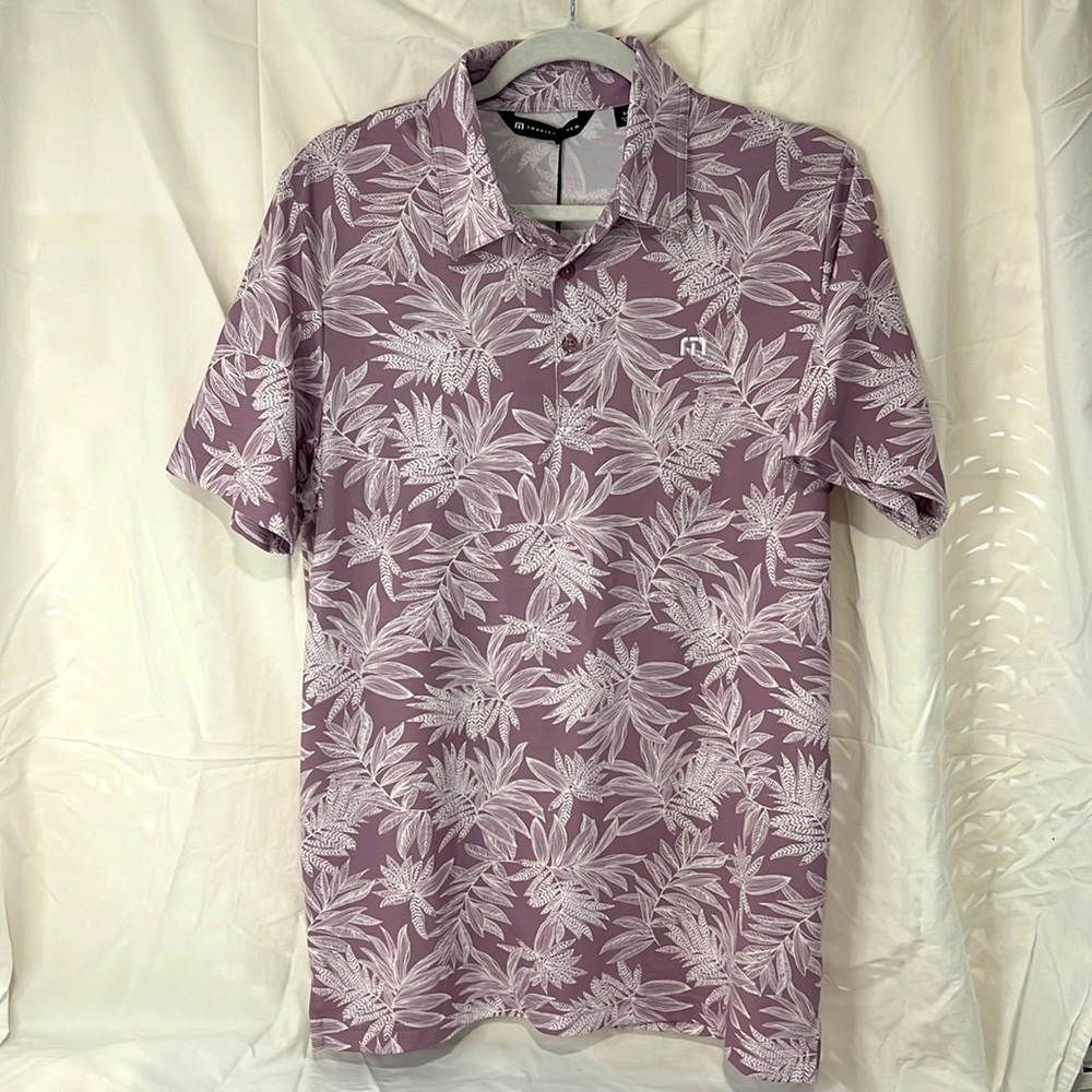 TRAVIS MATHEW Polo LARGE Sea Journey GOLF Shirt